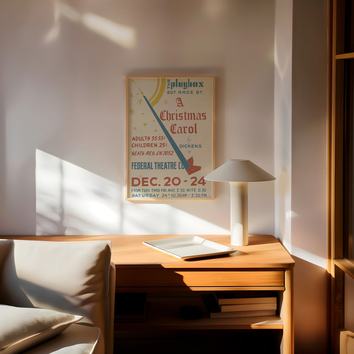 Póster Retro - Villancico de Navidad por Dickens