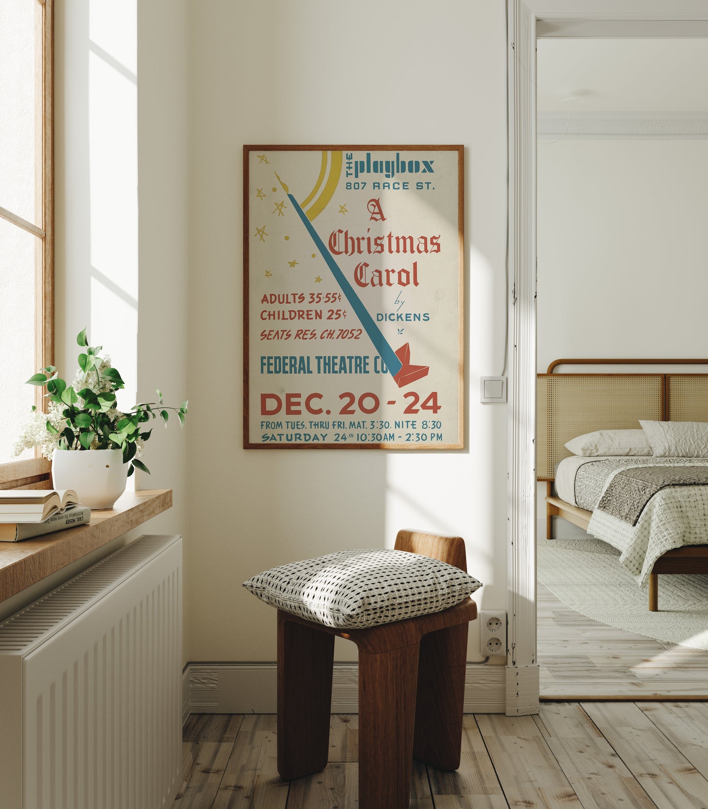 Póster Retro - Villancico de Navidad por Dickens