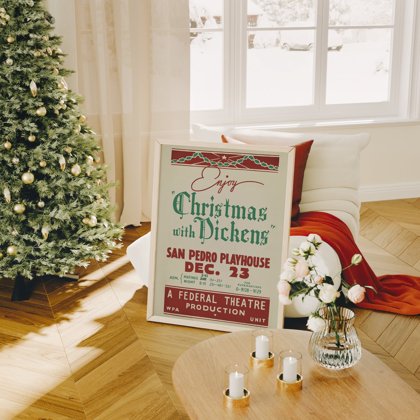 Póster Retro - Navidad Con Dickens