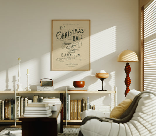 Póster Retro - Baile de Navidad