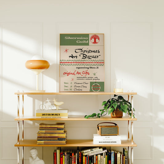 Póster Retro - Bazar de Arte Navideño