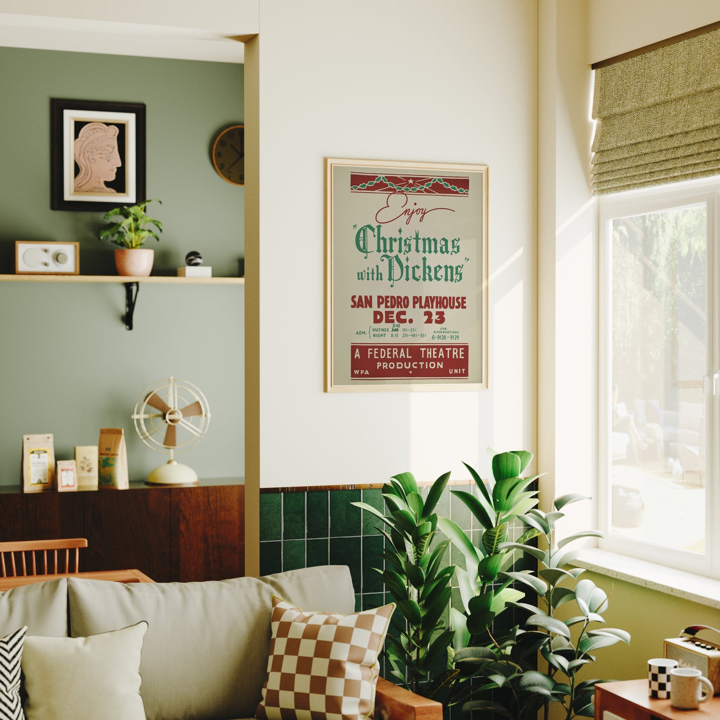 Póster Retro - Navidad Con Dickens