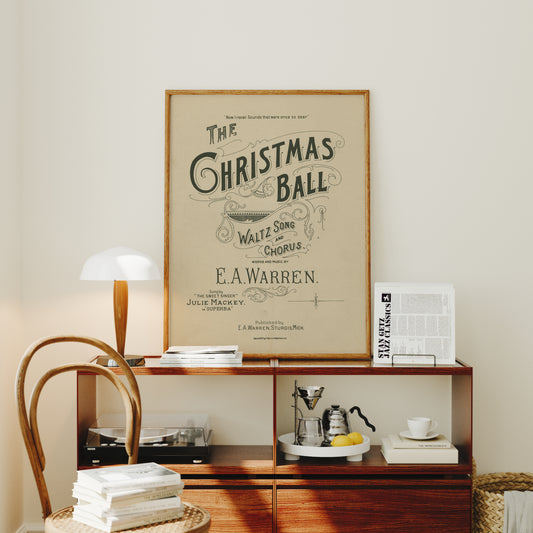 Póster Retro - Baile de Navidad