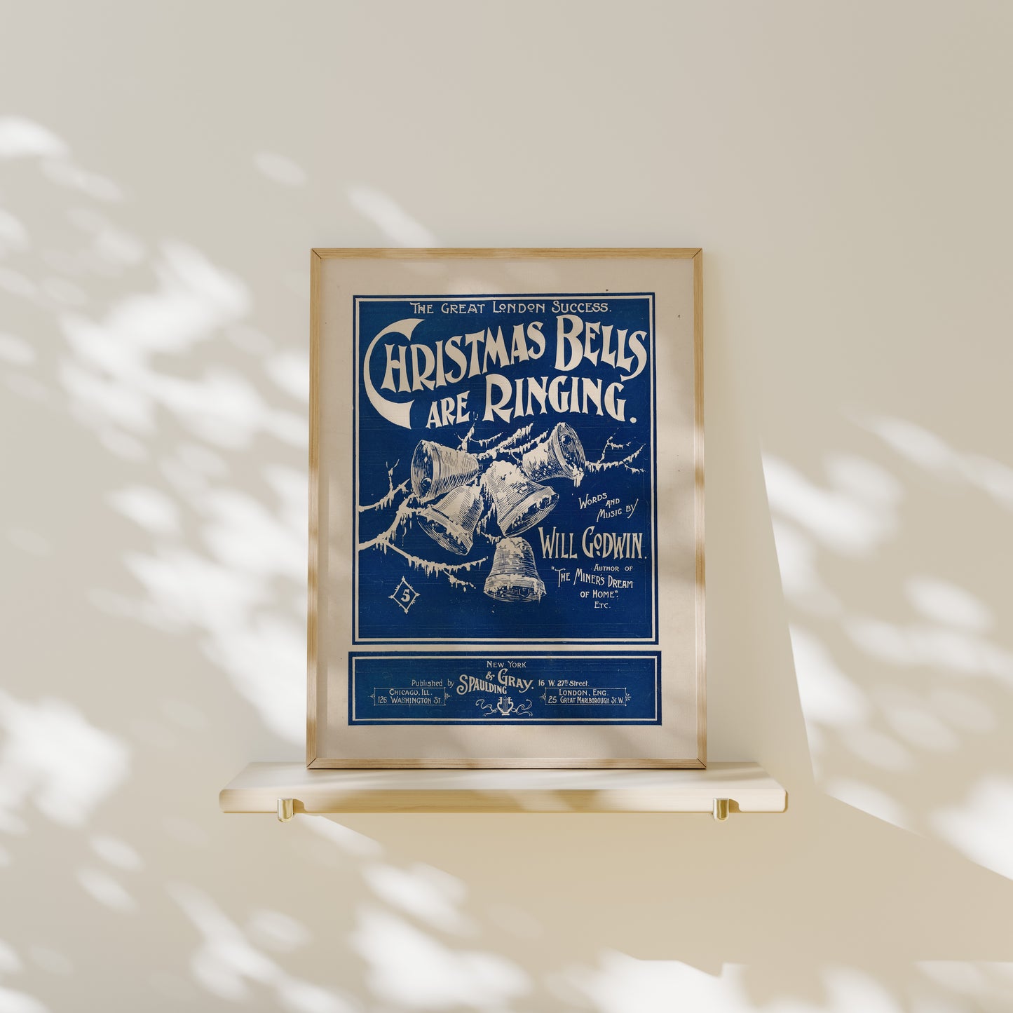 Póster Retro - Campanas de Navidad