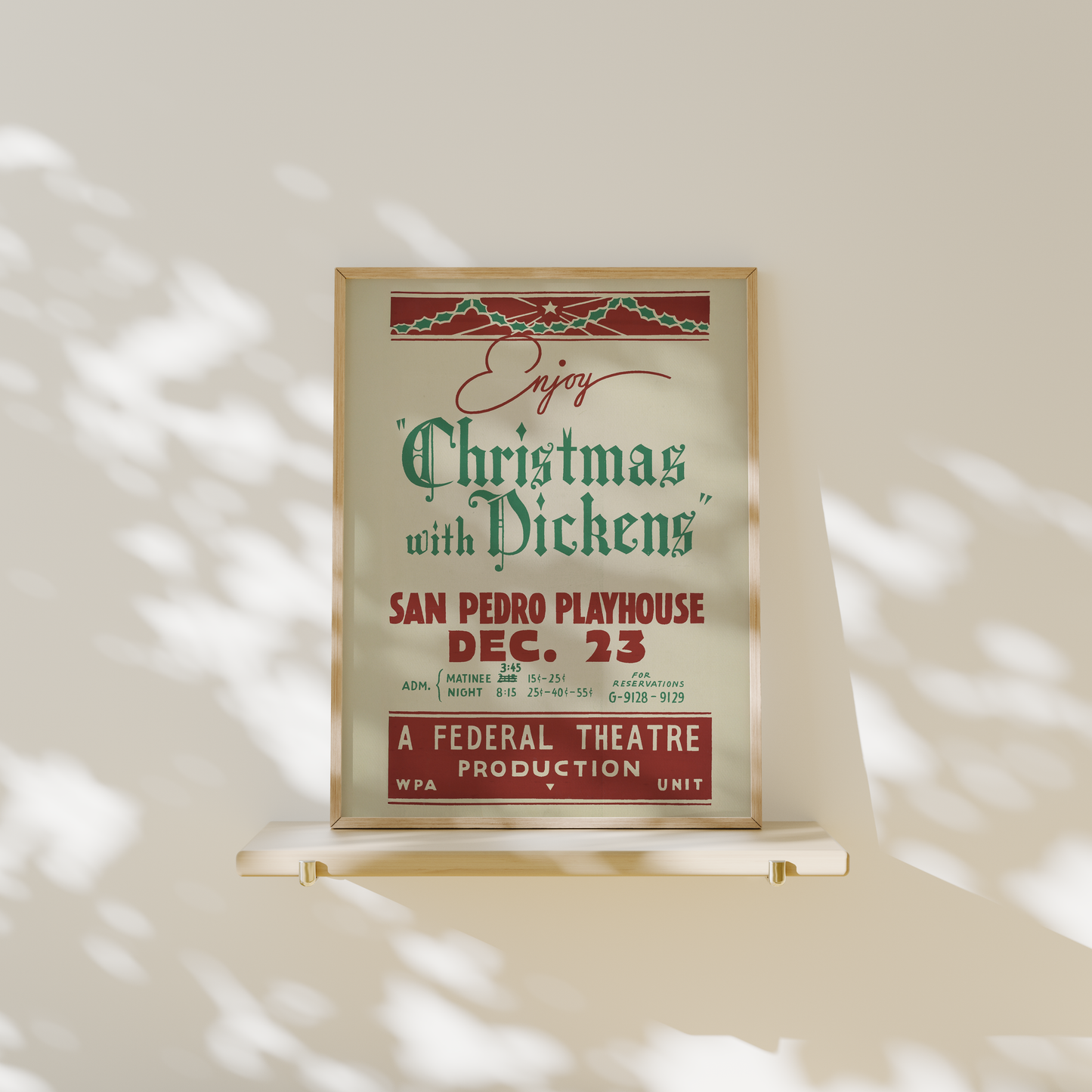 Póster Retro - Navidad Con Dickens