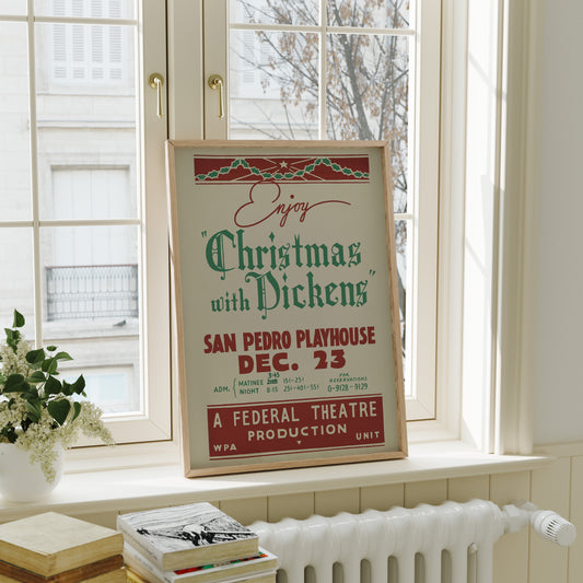 Póster Retro - Navidad Con Dickens