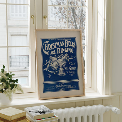 Póster Retro - Campanas de Navidad