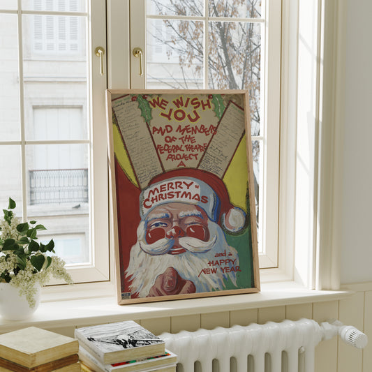 Póster Retro - Te Deaseamos Feliz Navidad