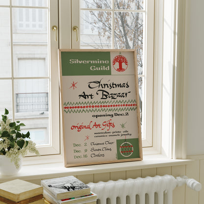 Póster Retro - Bazar de Arte Navideño
