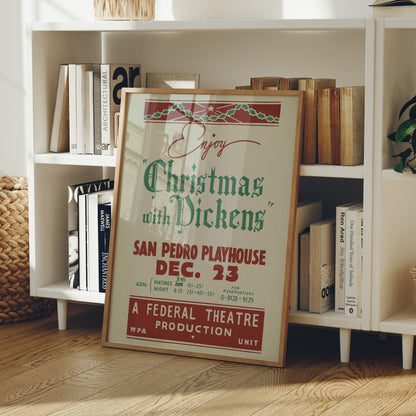 Póster Retro - Navidad Con Dickens