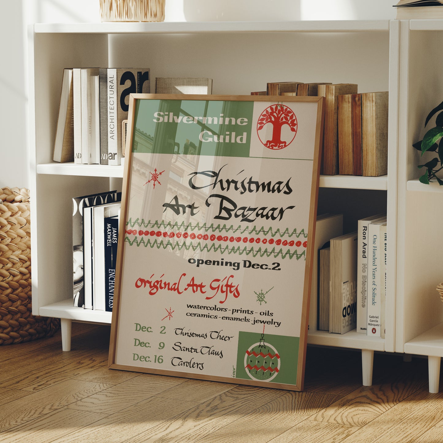 Póster Retro - Bazar de Arte Navideño