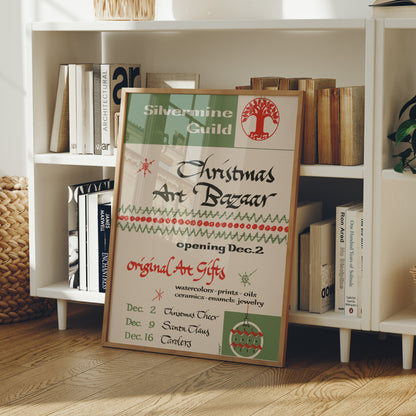 Póster Retro - Bazar de Arte Navideño