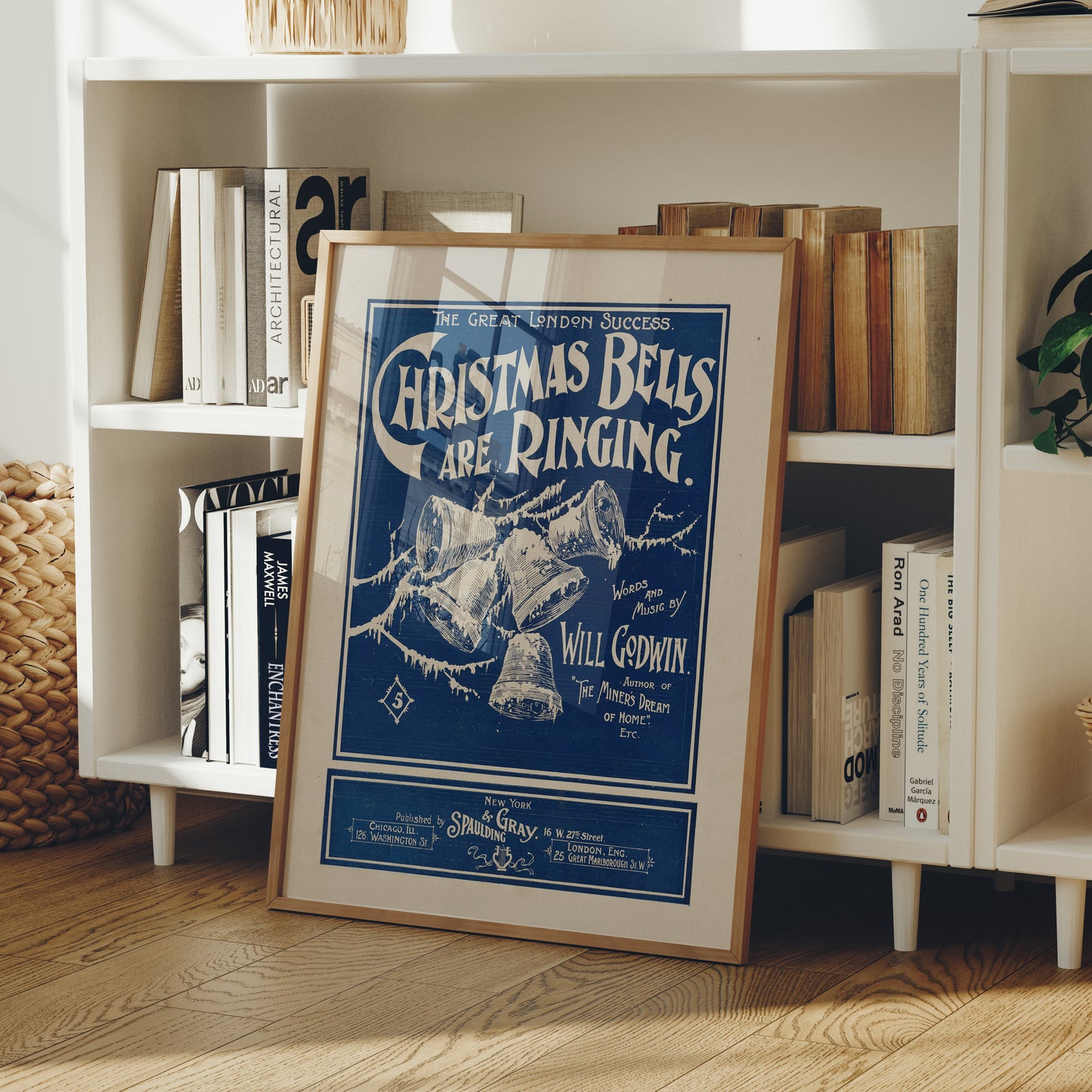 Póster Retro - Campanas de Navidad