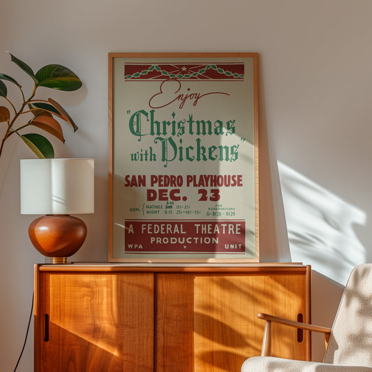 Póster Retro - Navidad Con Dickens