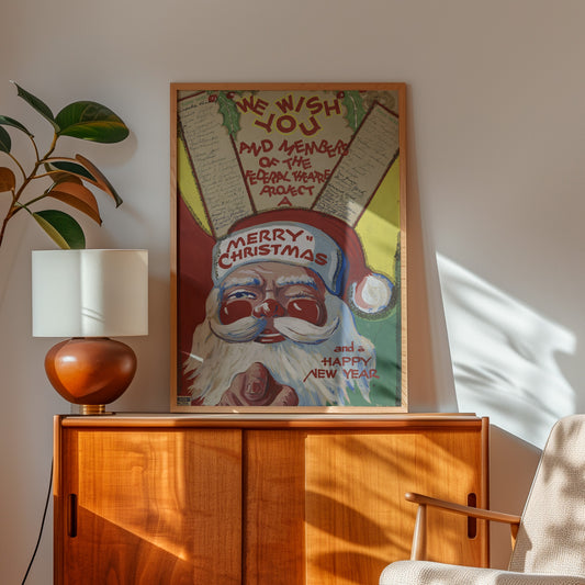 Póster Retro - Te Deaseamos Feliz Navidad